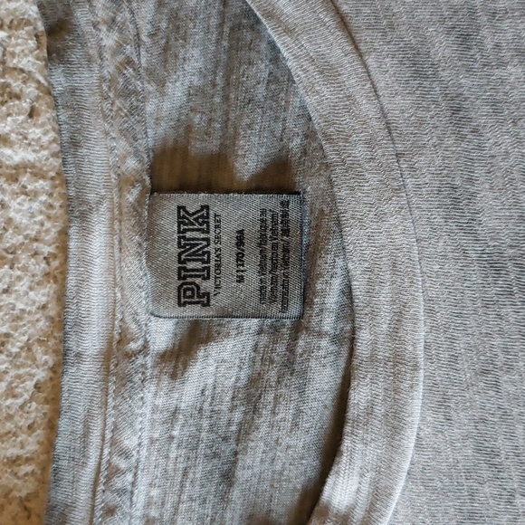 VS PINK Logo Collectable Garment Dyed Cotton Short Sleeve Pocket Crew Tee - Picture 7 of 8